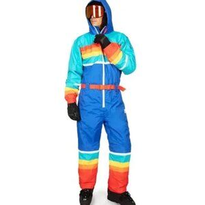 NWT Tipsy Elves Men's Rise & Ride One Piece Ski & Snowboard Suit XXL